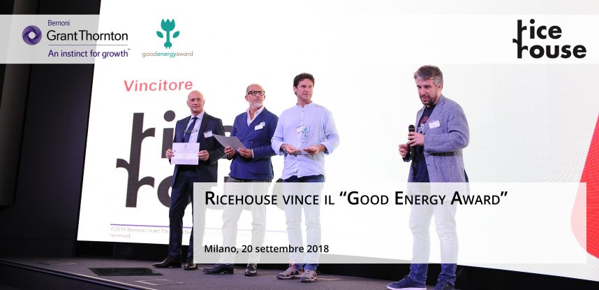 RICEHOUSE VINCE LA NONA EDIZIONE DEL “GOOD ENERGY AWARD”