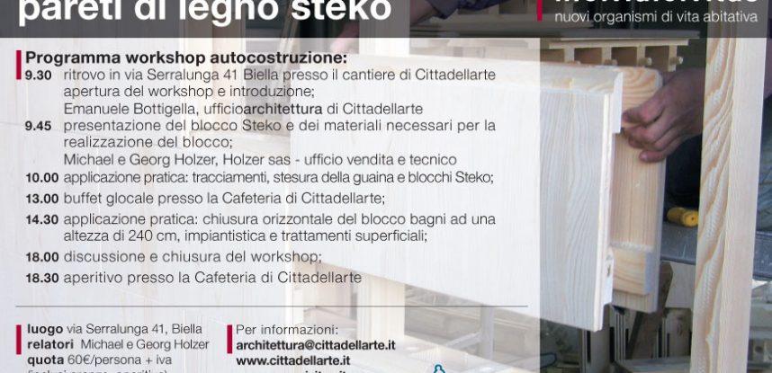 Workshop autocostruzione pareti di legno Steko